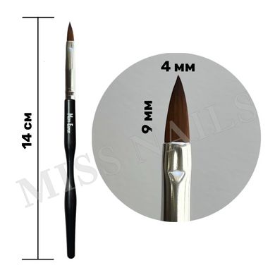 Mett, Пензлик односторонній для акрилу, чорний, 4 мм (довжина 9 мм)