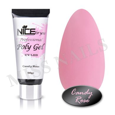 Акрил гель Nice for You, Candy Rose, 60 мл