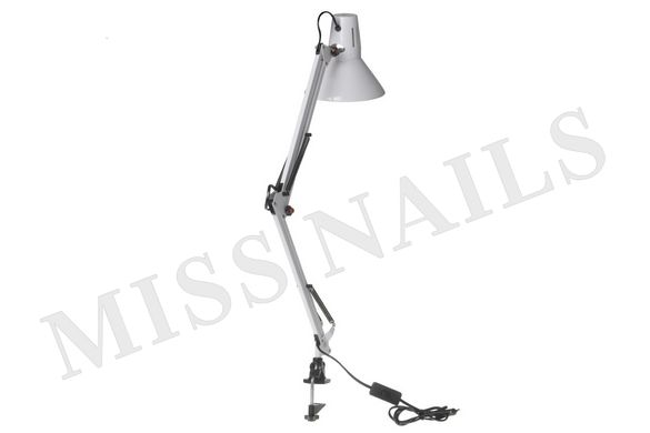 Настільна лампа на гнучкій ніжці LAMP E27 Max 40 W, біла, 1 шт