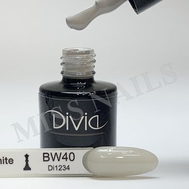 Divia Гель-лак для нігтів Black & White BW040, 8 мл