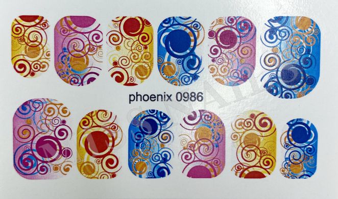 Слайдер-дизайн Phoenix - 0986, 1 шт
