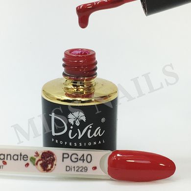Divia Гель-лак для нігтів Pomegranate PG40, 8 мл