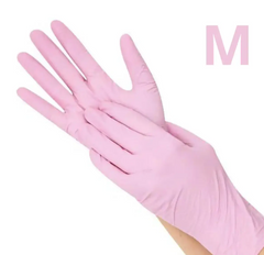 Рукавички нітрил MediOk Rose-sapphire рожеві, M, 100 шт