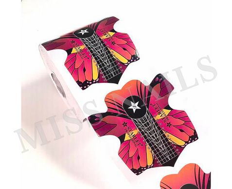 Форми для нарощення нігтів Starlet, рожеві, "Метелик", 300 шт/упаковка