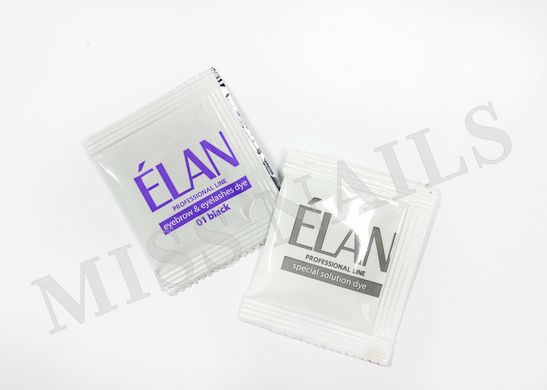 Фарба для брів та вій Elan 01 (фарба+окисник), 5 г