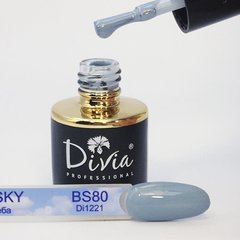 Divia Гель-лак для нігтів Blue Sky BS80, 8 мл