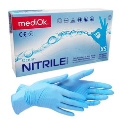 Перчатки нитрил MediOk Blue, ХS, 100 шт