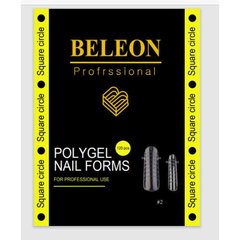Beleon - Верхні форми для нарощування нігтів, Square circle №2, 120 шт