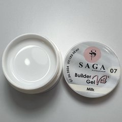 Гель для нарощення Saga, 07 Milk, 30 мл