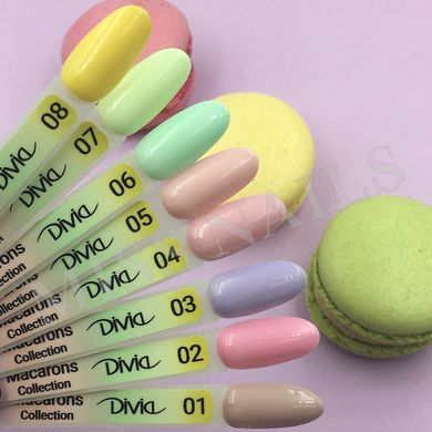 Divia Гель-лак для нігтів Macarons Collection MC02, 8 мл