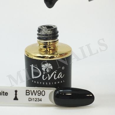 Divia Гель-лак для нігтів Black & White BW090, 8 мл