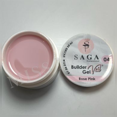 Гель для нарощення Saga, 04 Rose Pink, 30 мл