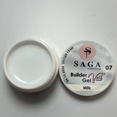 Гель для нарощення Saga, 07 Milk, 15 мл