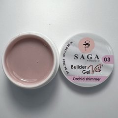 Гель для нарощення Saga, 03 Orchid shimmer, 30 мл